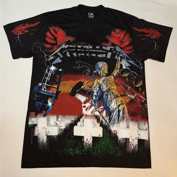 Metallica Master Of Puppets Single Stitch Modern Boot AOP on Giant Tag Size L - Picture 1 of 3